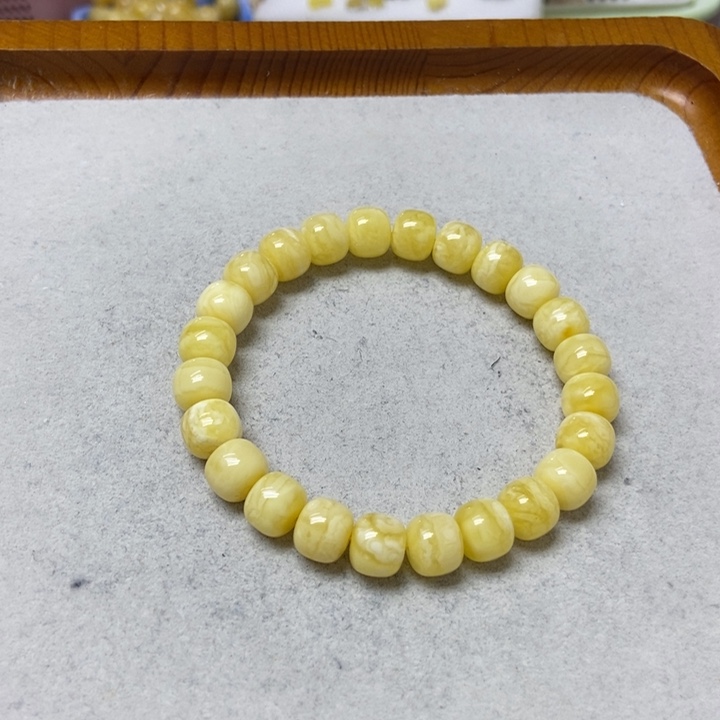 蜜蜡未镶嵌裸石手串