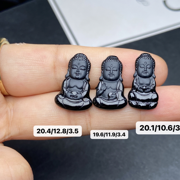 墨翠宝宝佛 尺寸如图一  