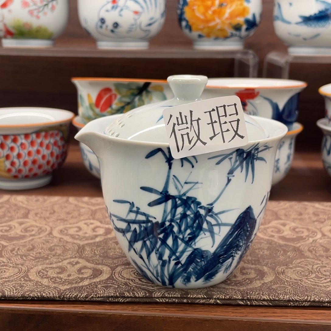 有瑕釉下彩纯手绘