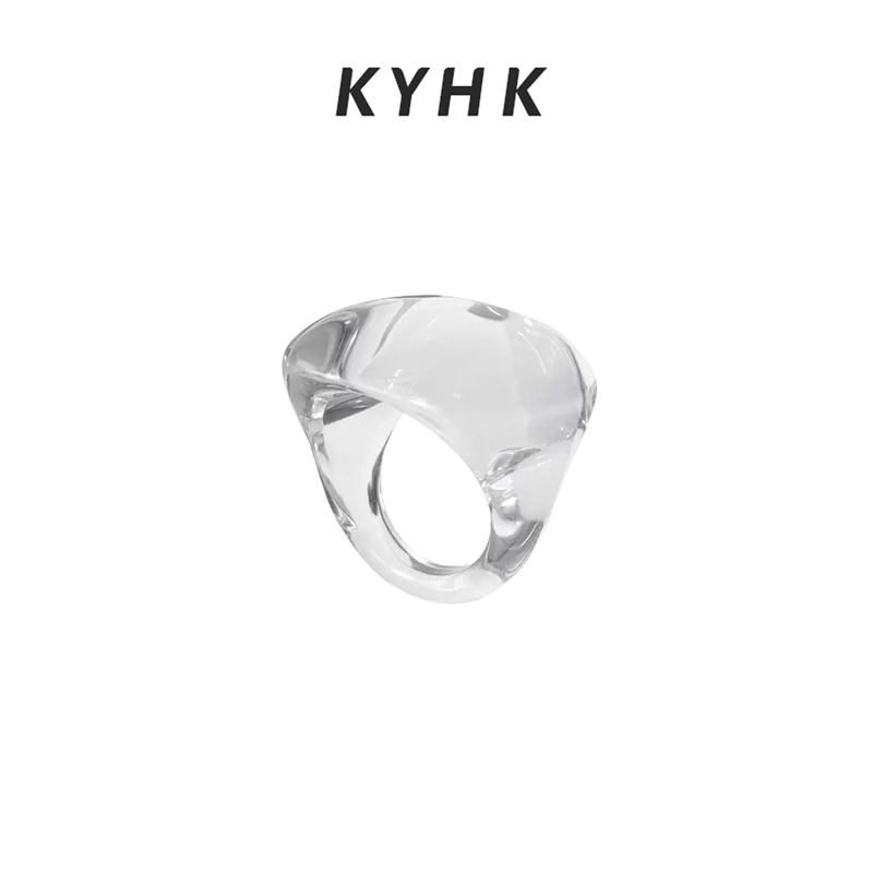 非金属树脂戒指 简约个性百搭冰澈透明戒指240886