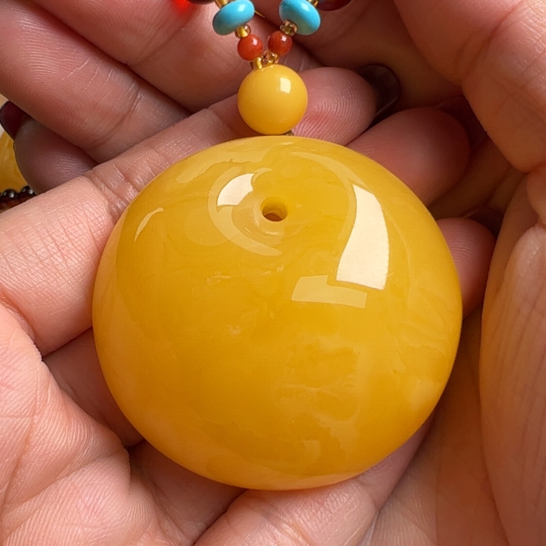 蜜蜡毛衣链未镶嵌无优化