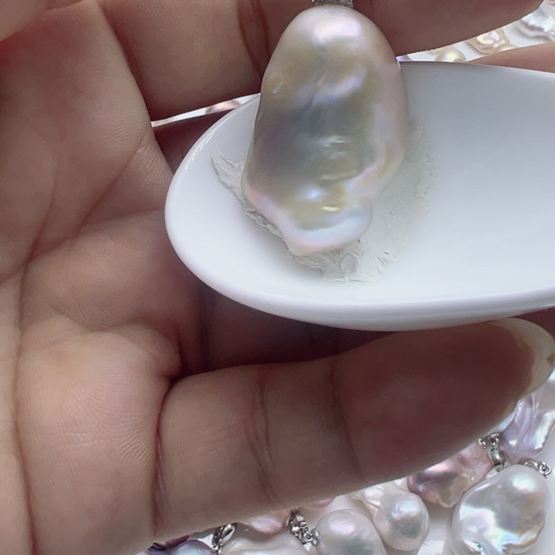 银S925镶嵌淡水珍珠天然淡水珍珠