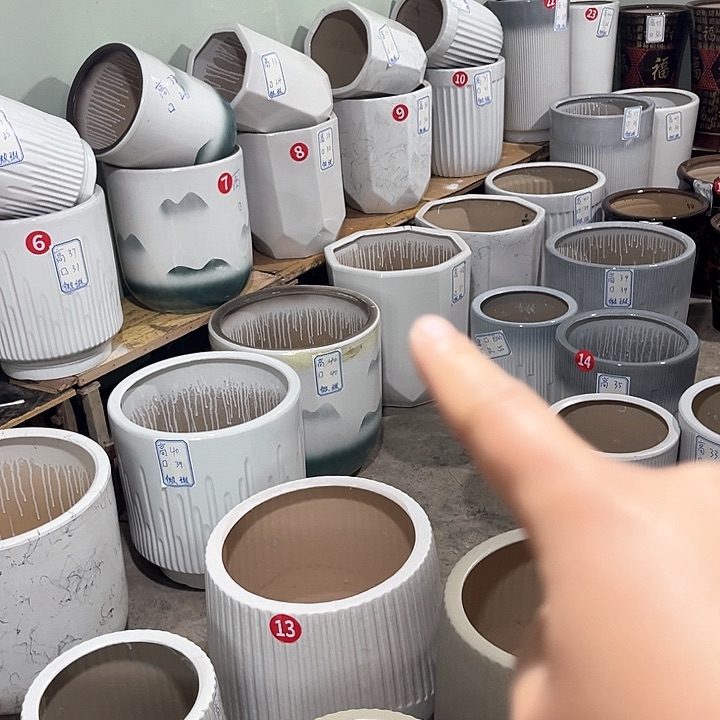 红陶陶瓷花盆默认微瑕