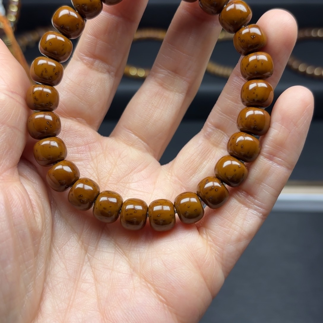 【闪购商品】大叶紫檀（黑酸枝木类）紫金鼠满天星手串