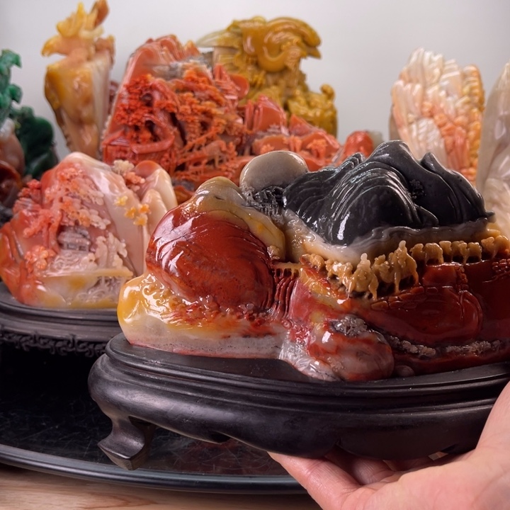 寿山石丝绸之路摆件