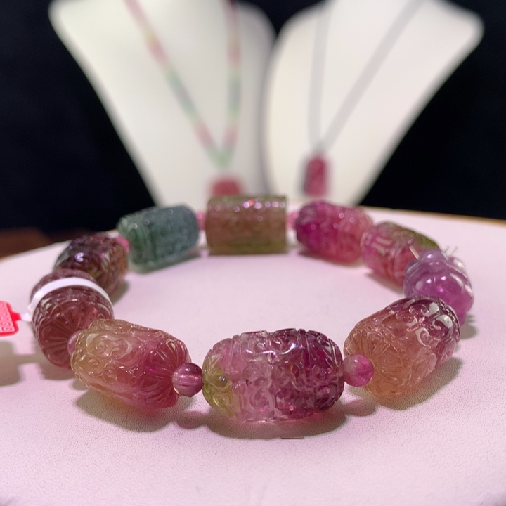 双色碧玺手链未镶嵌