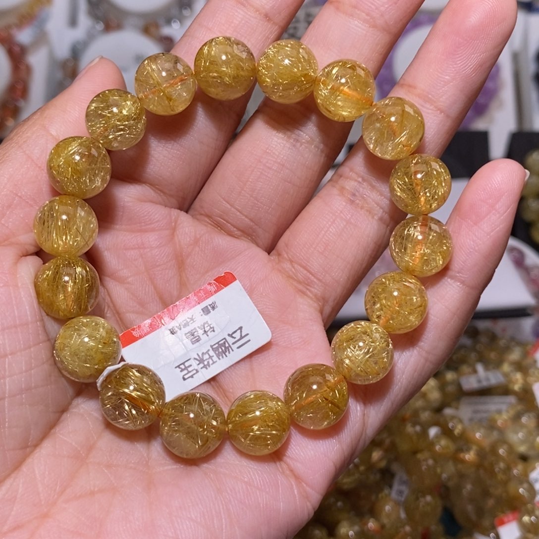 【闪购商品】水晶手串未镶嵌派****?烟花钛晶11.3m