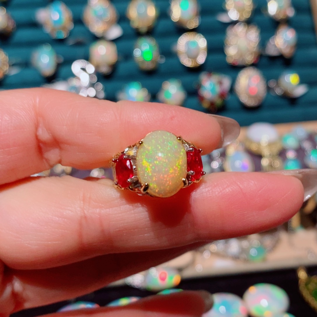 欧泊欧泊戒指银S925镶嵌