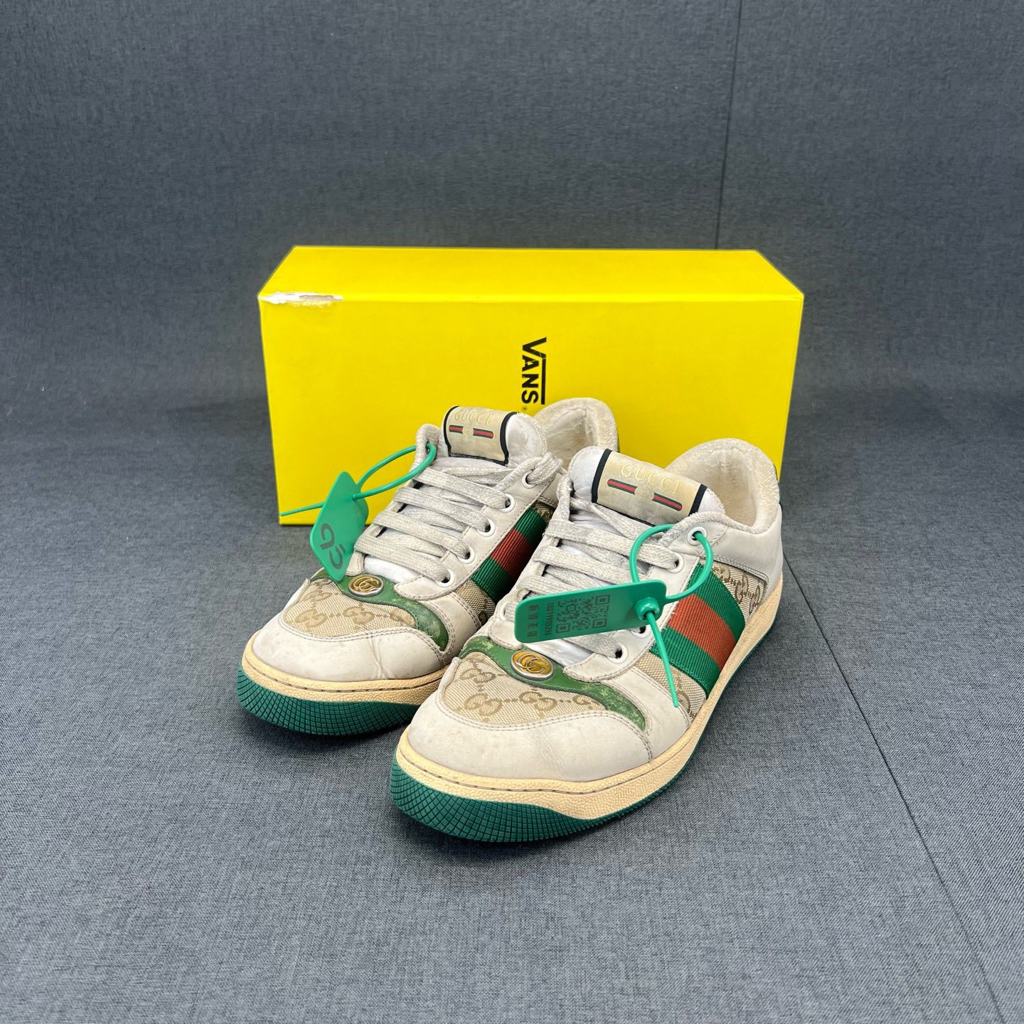 90新 GUCCI/古驰 gucci 脏脏鞋 绿 码数 4.5 37.5 配盒