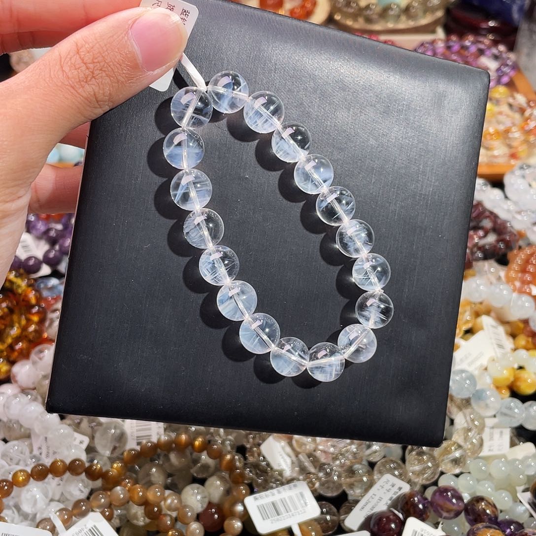 手链未镶嵌水晶蓝针白水晶11.3