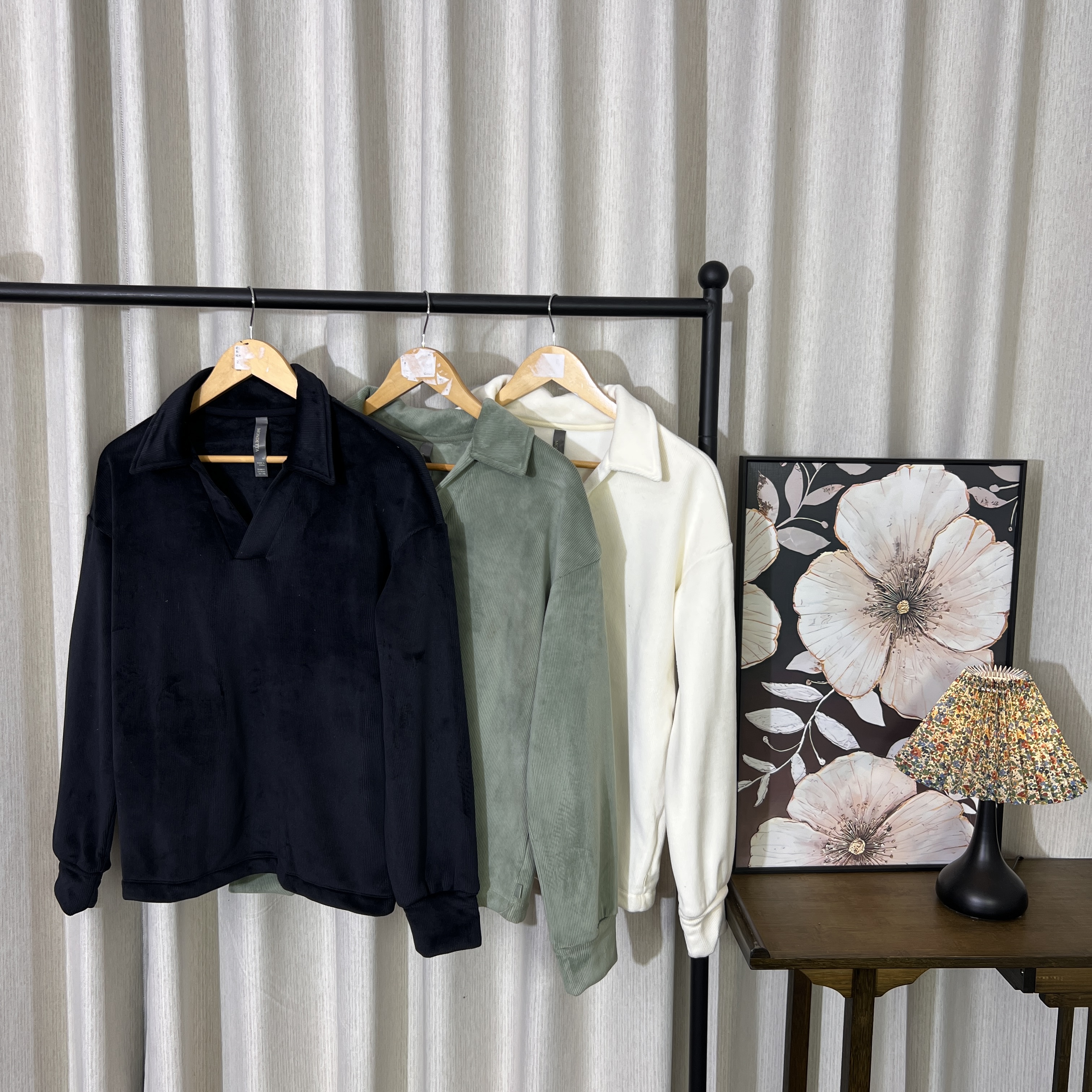 (微瑕)冬季女士长袖加厚款纯色磨边翻领休闲加绒秋冬打底衫2721