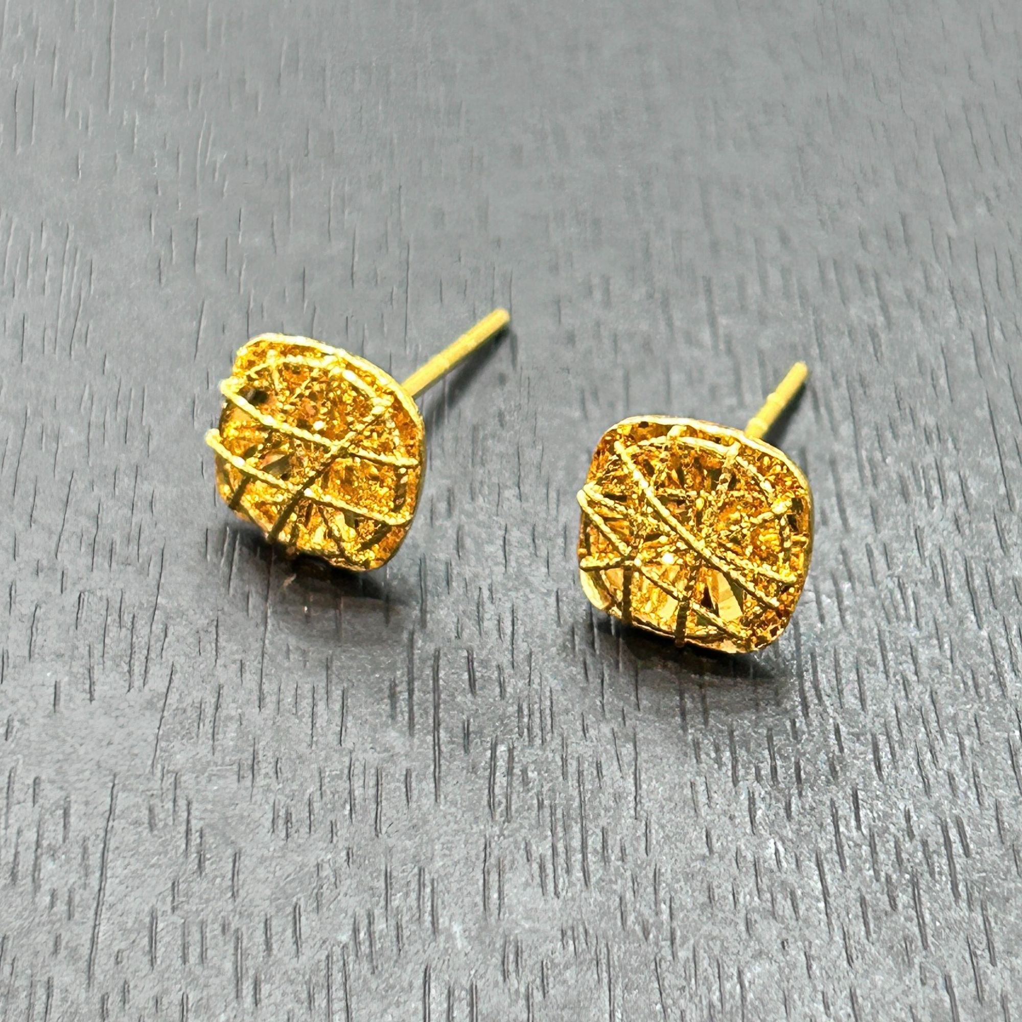 【佳佳专享】足金999投资金攒黄金小方糖耳钉ZBHJE664克重多退少补