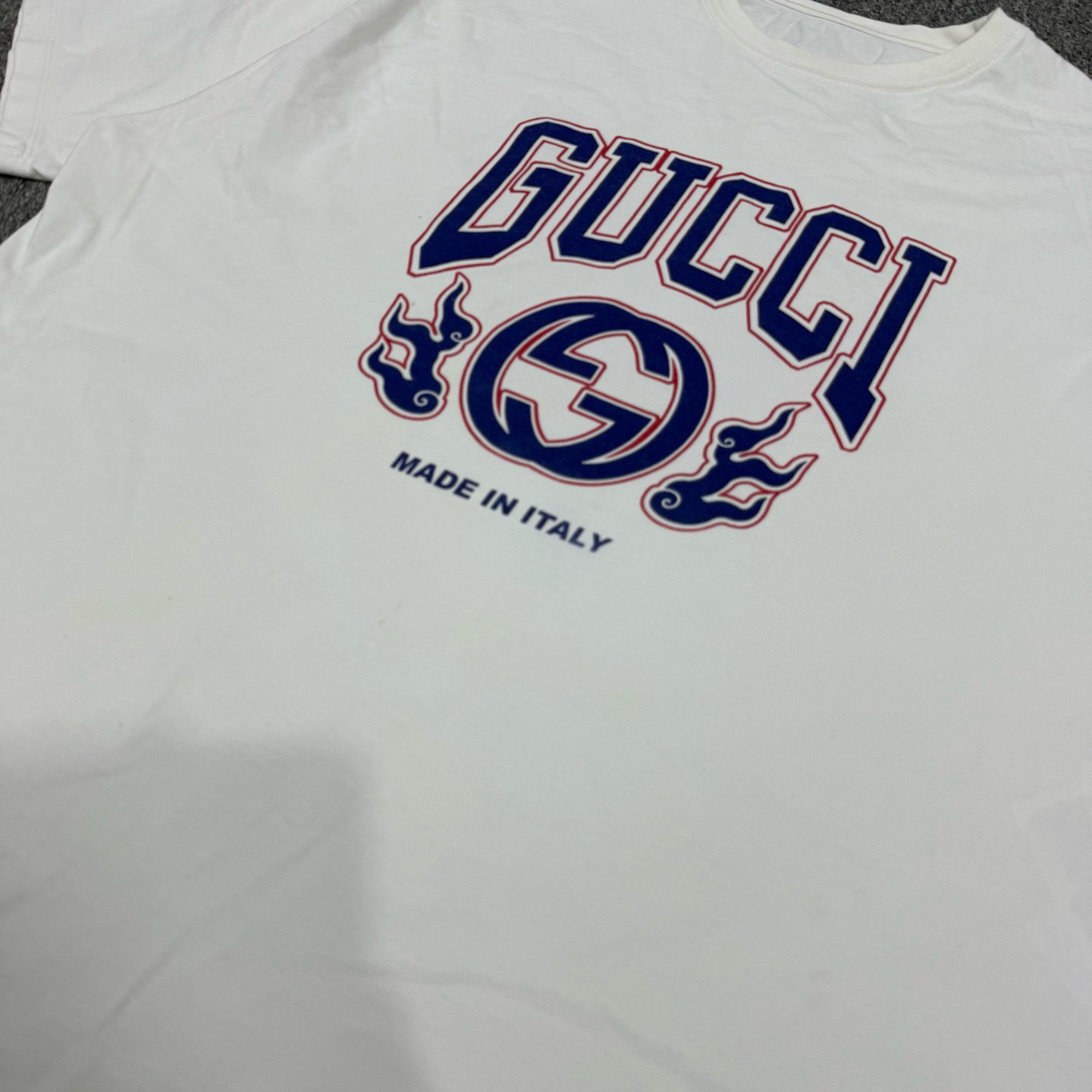 95新 GUCCI/古驰 18033948 新款双G logo短袖 XXL码95新 轻微污渍