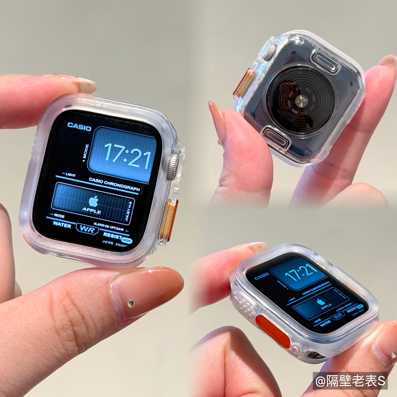 适用苹果手表保护壳Apple watchS110987秒变ultra49mm软壳TPU防摔