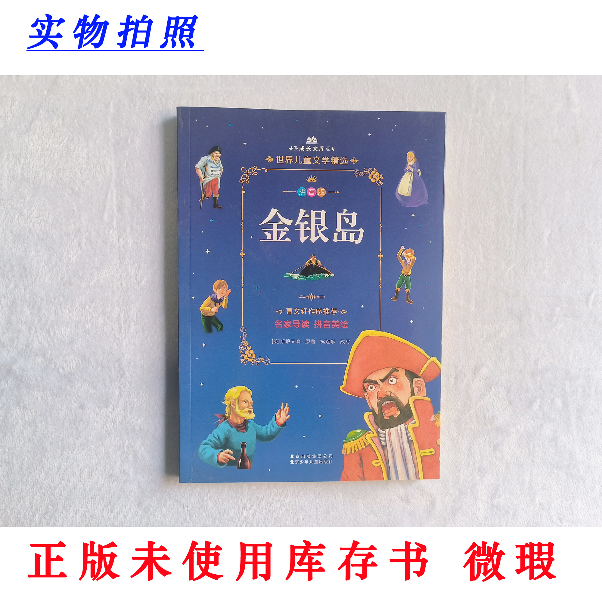 【正版未使用 微瑕】金银岛 彩图拼音版 成长文库 世界儿童文学精选