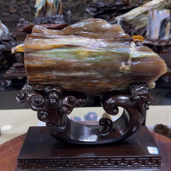 硅化玉摆件未镶嵌