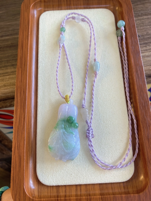 春彩立体白菜水润冰紫罗兰，手工编绳