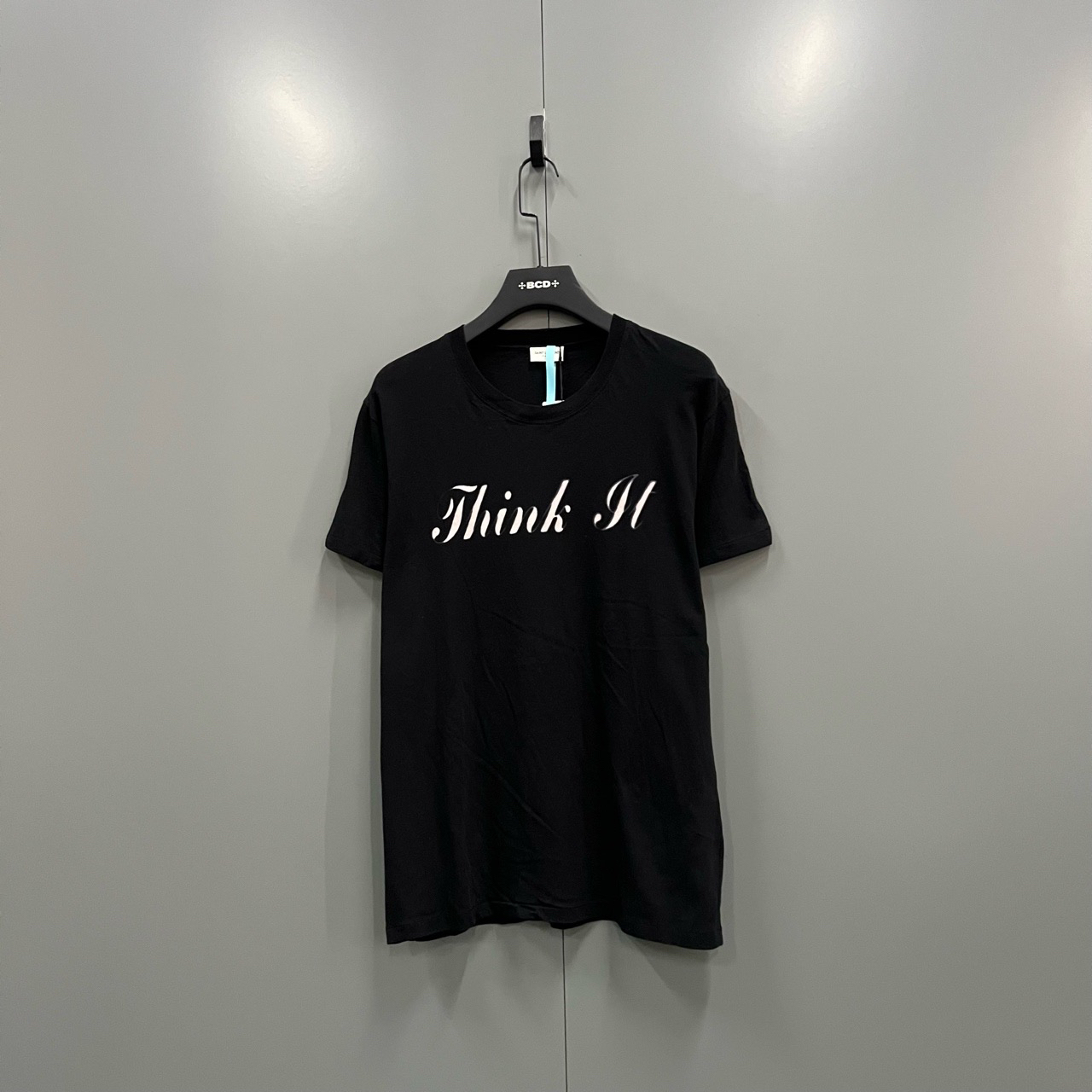 95新  Saint Laurent slp 黑色草写logo短袖 L码/95新