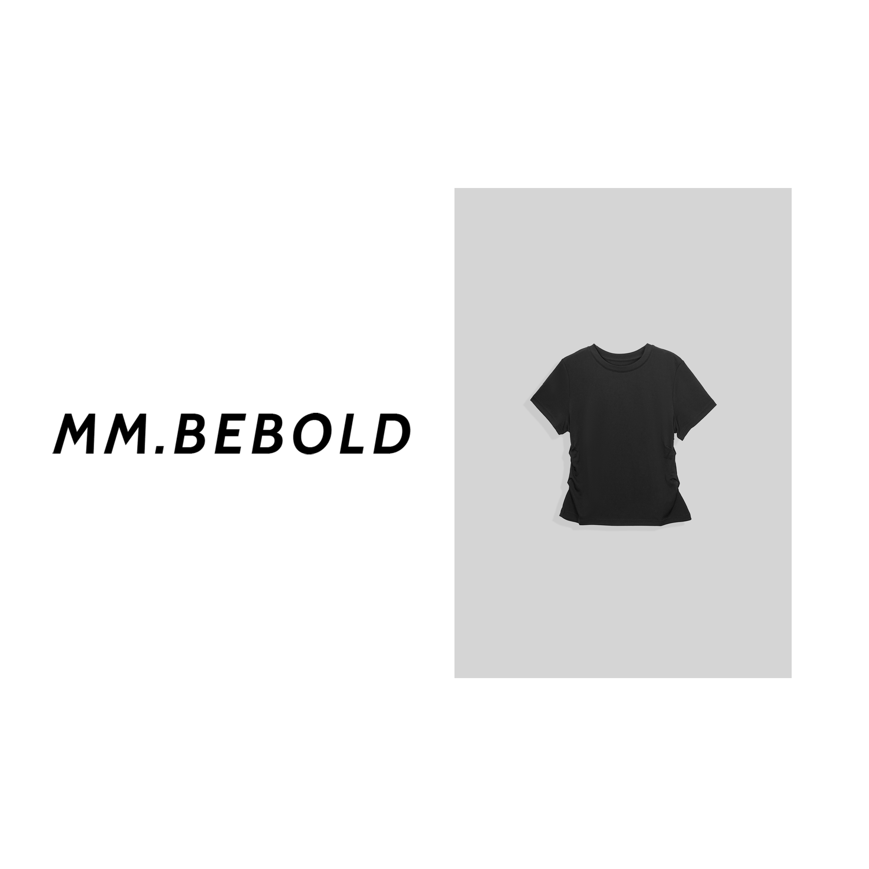 【蓓蓓精选】惬意约束 设计感褶皱收腰亲肤短袖MCF133