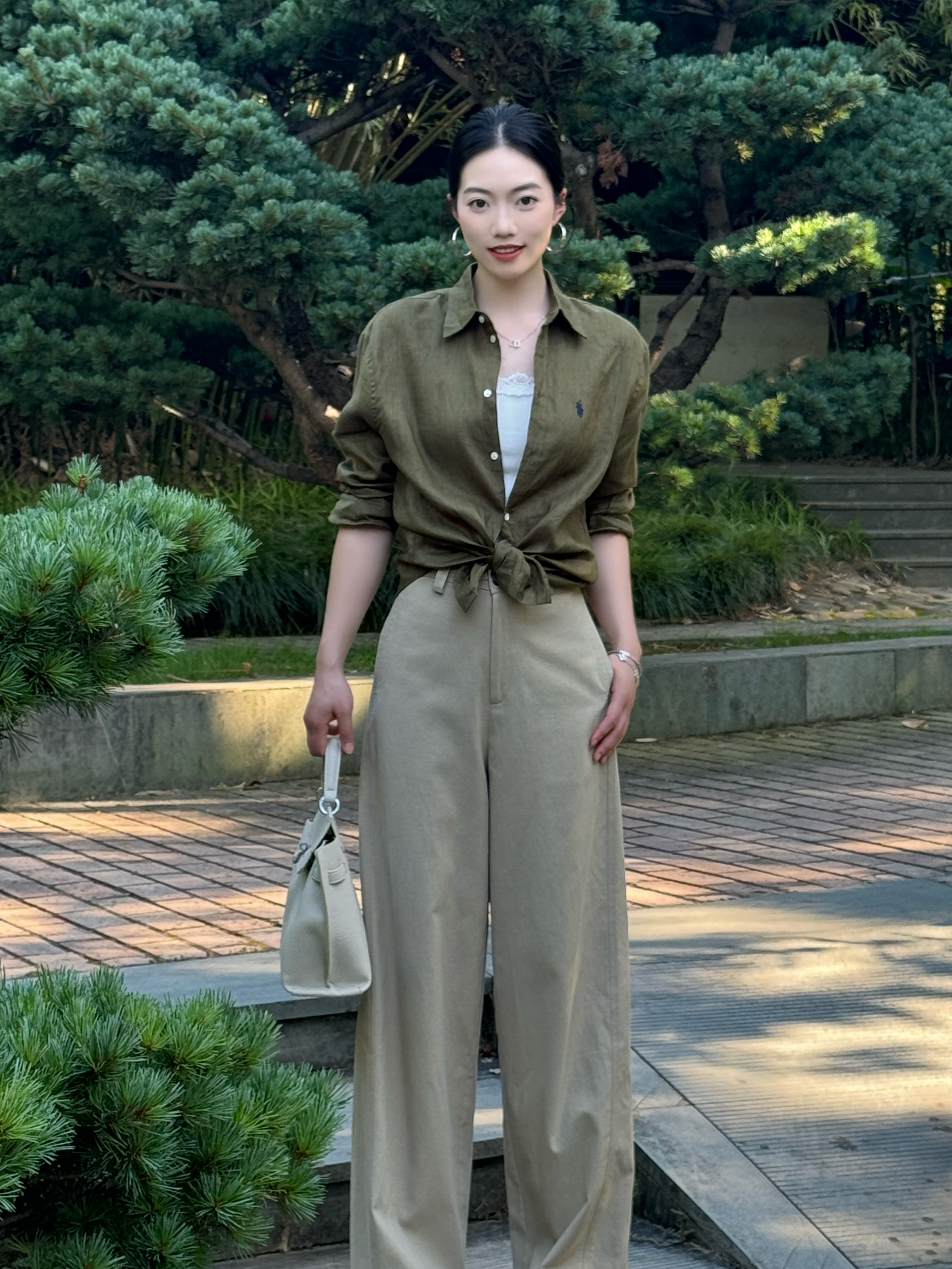 2025春夏弯刀裤女舒适天丝棉休闲长裤垂感阔腿裤宽松百搭显瘦