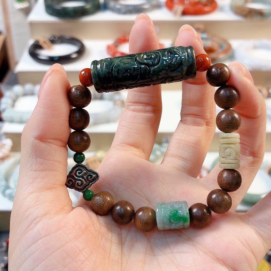 翡翠未镶嵌手链手串