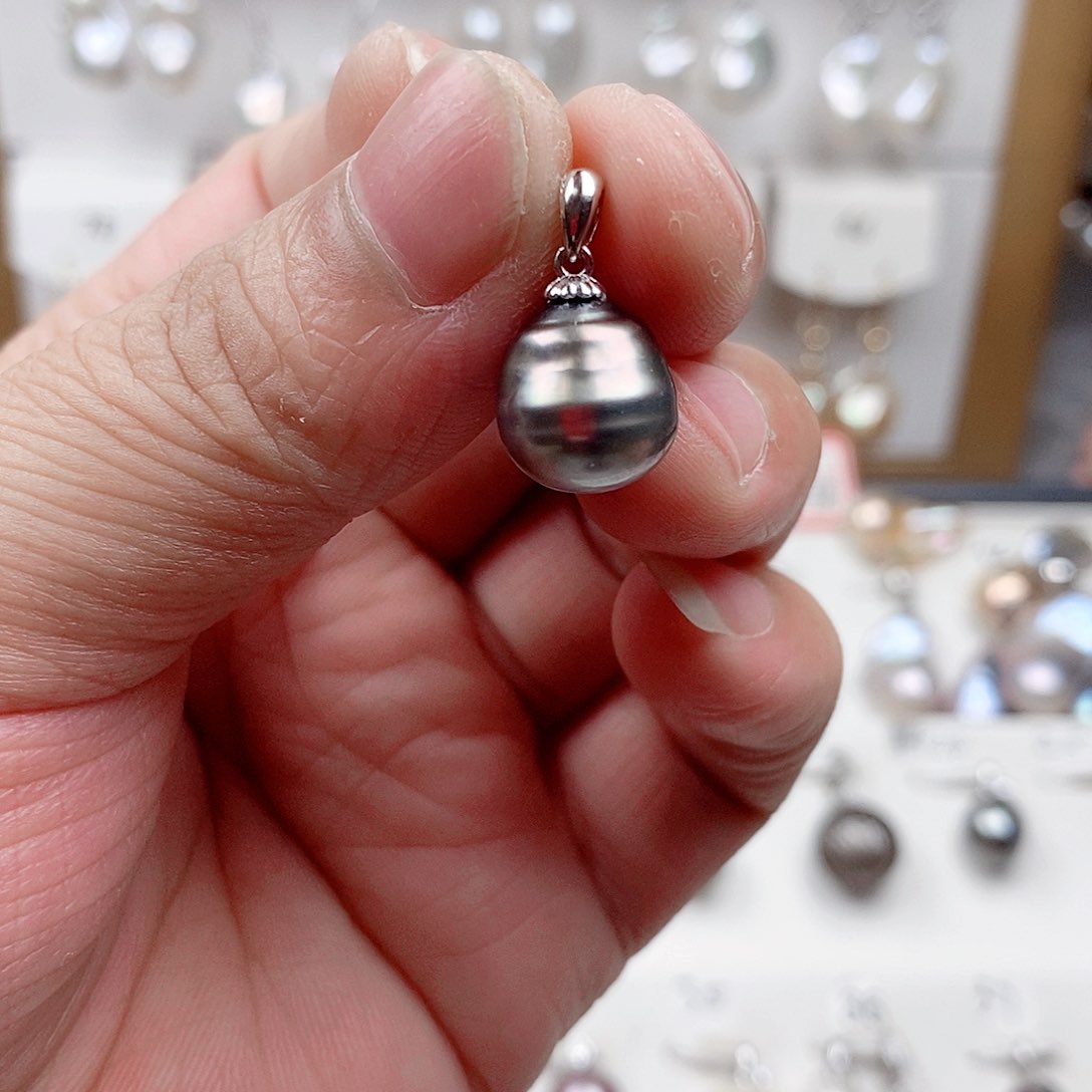 淡水珍珠银S925镶嵌颈饰