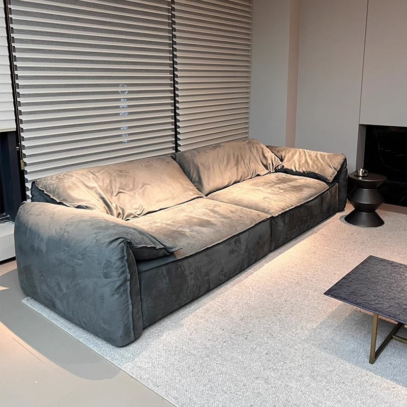 baxter大象耳朵沙发意式极简客厅小户型直排摩图玛莎凯撒磨砂布