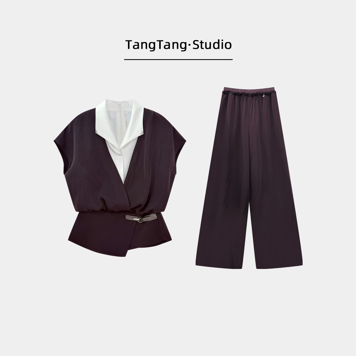 【TangTang·Studio】夜宴套装百搭时尚气质女装休闲套装-121266