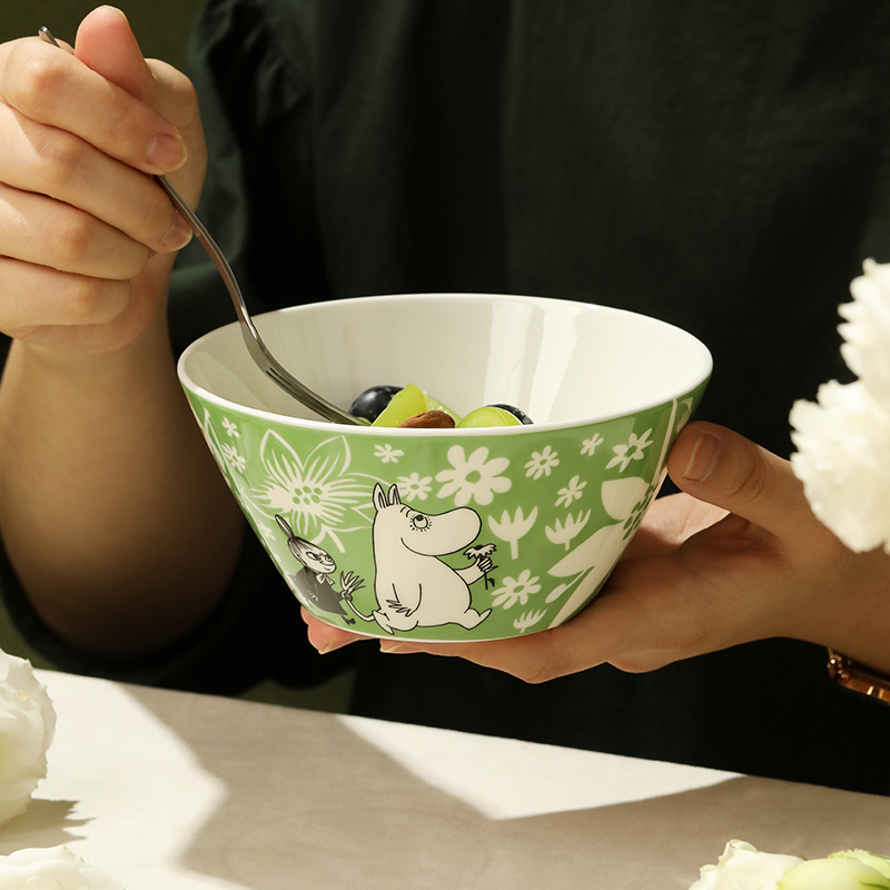 【MOM家】15.2*6CM 姆明迷失森林（绿）家用早餐碗 甜品碗 礼盒装