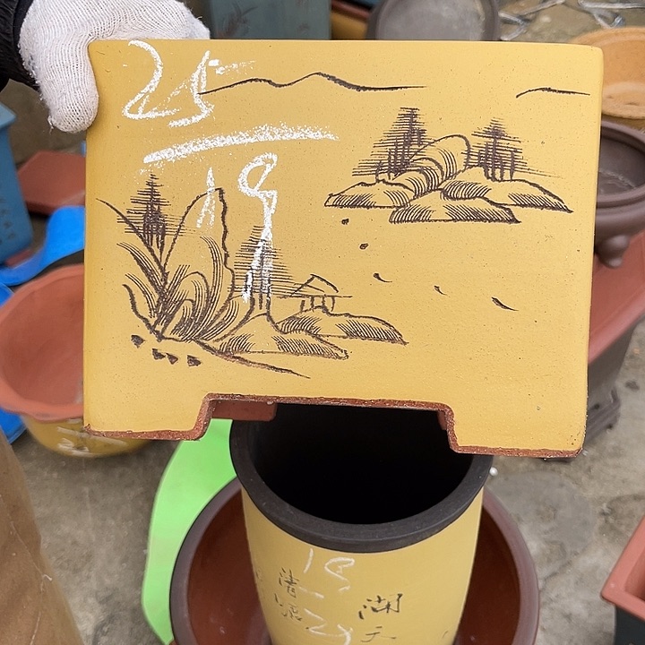 紫砂花盆紫砂等传统