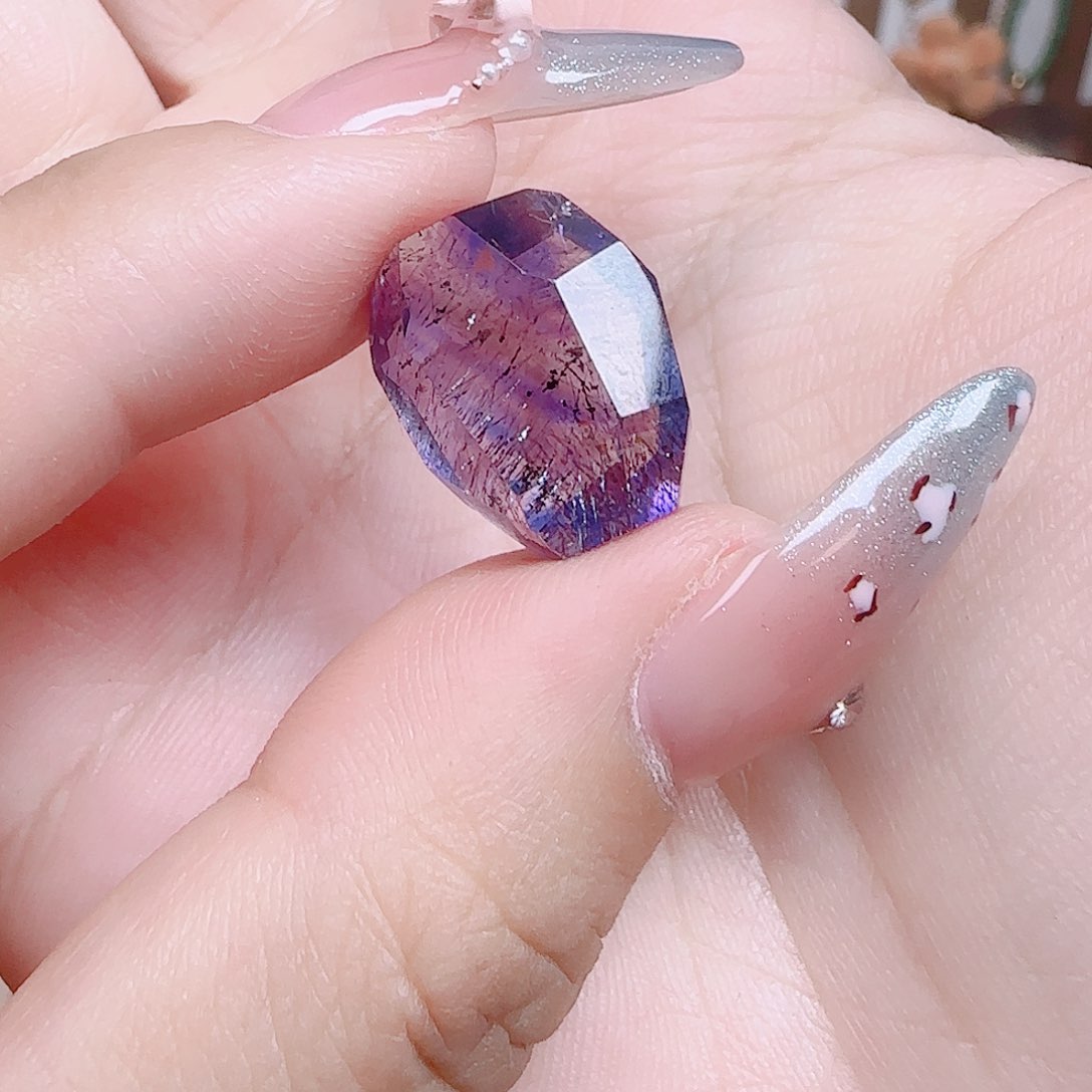 ****下水晶手串未镶嵌紫超7随形