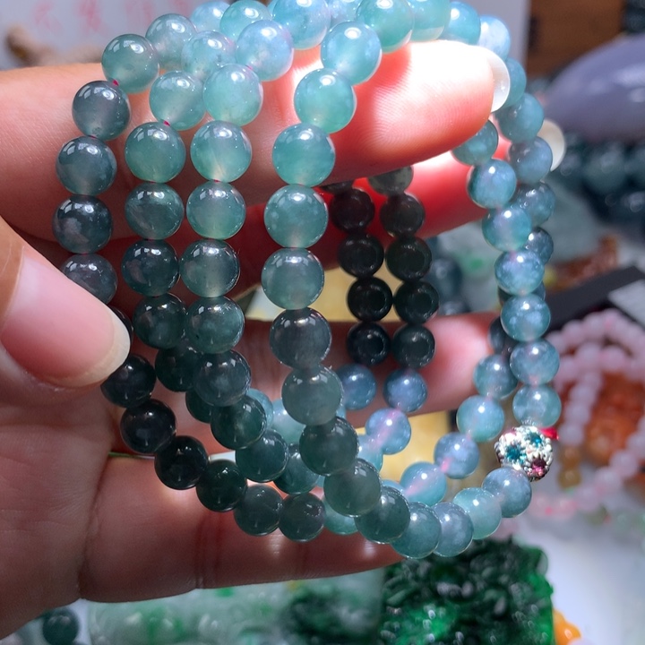 翡翠项链未镶嵌保真天然A货翡翠