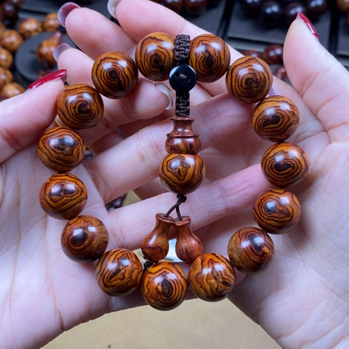 【闪购商品】黄花梨/降香黄檀手串/手链朱****21.5