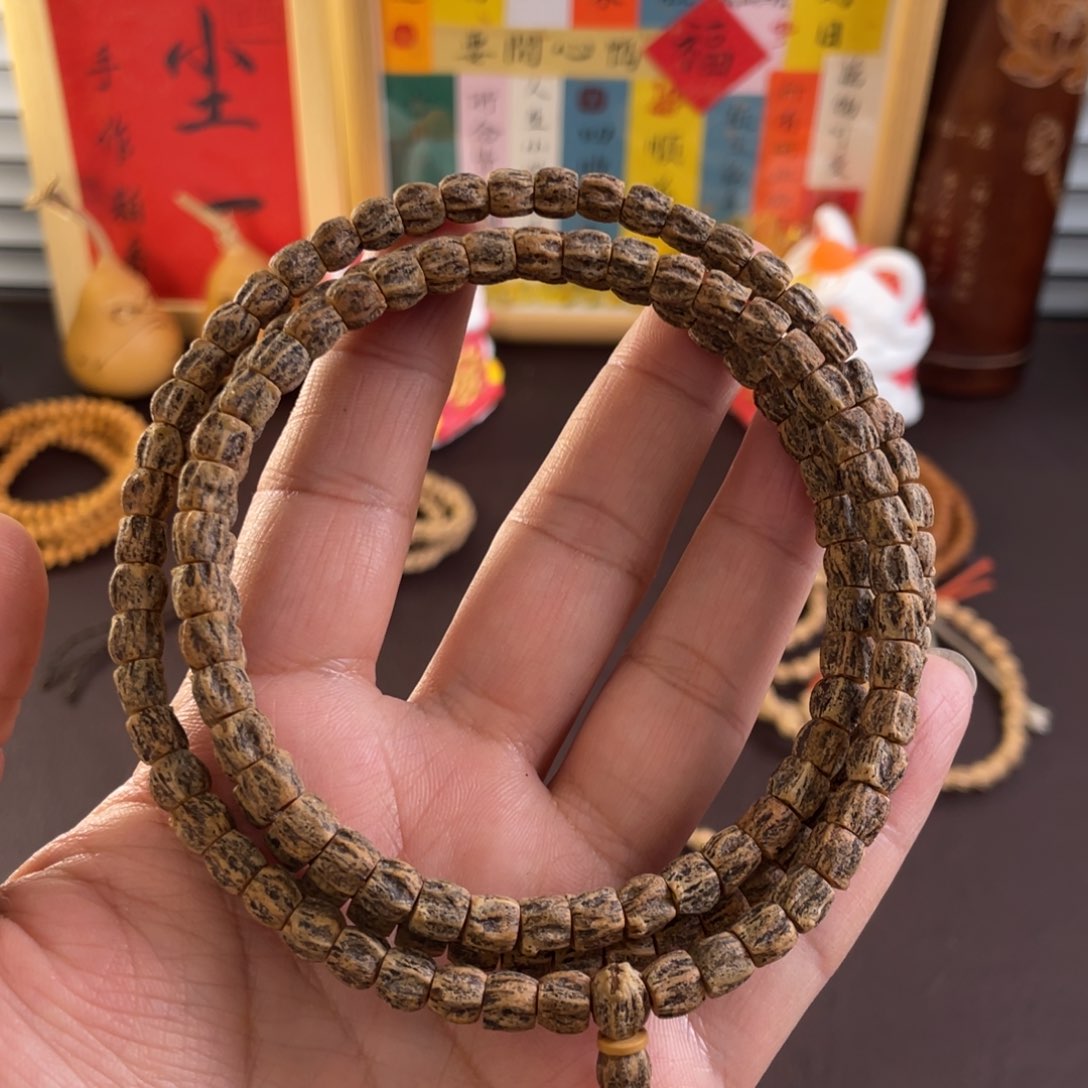 柏香籽/百香籽吊坠捡漏 脏款 油皮方块顺 保热