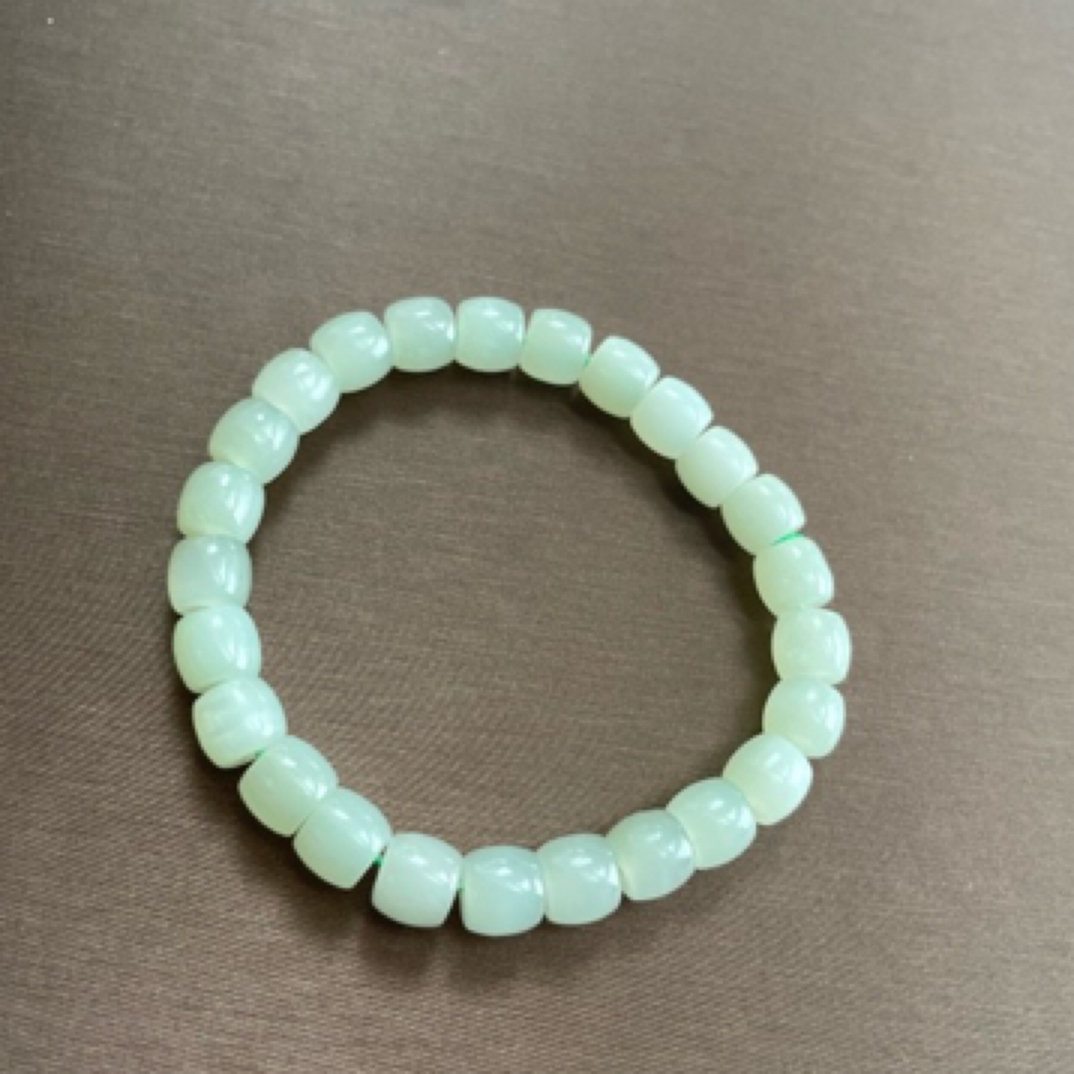 和田玉老型珠手串