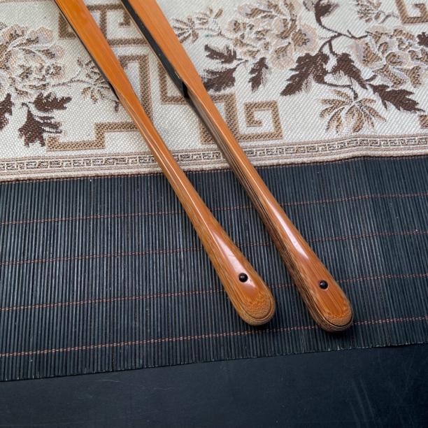 吴永刚精工同料老玉竹合青大茄头折扇95寸16方2.0（扇面默认不粘）