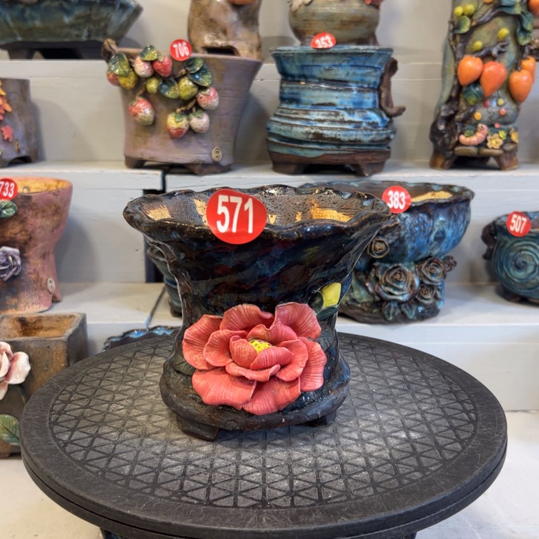 微瑕571 号陶然花器手工花盆