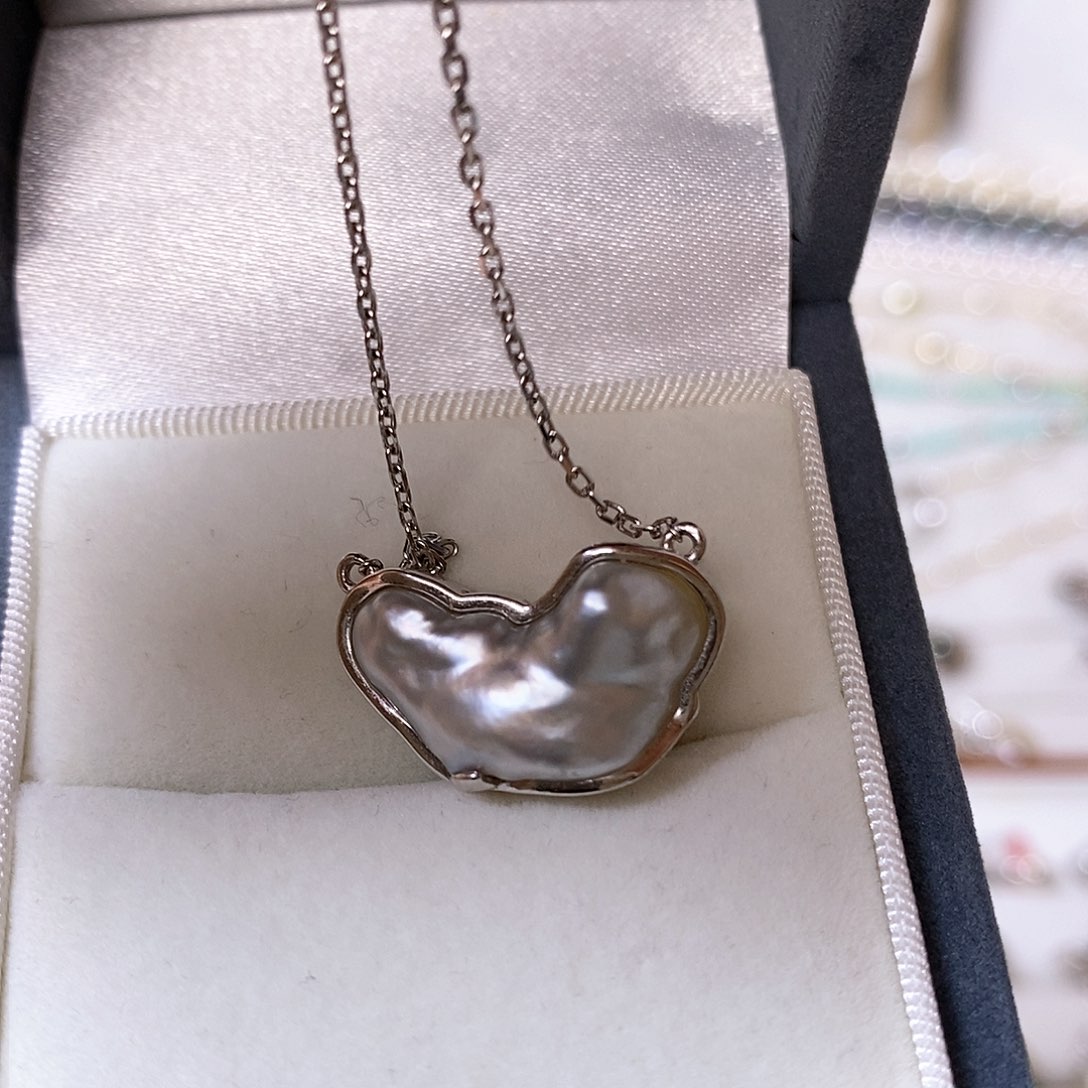 海水珍珠颈饰银S925镶嵌h*h