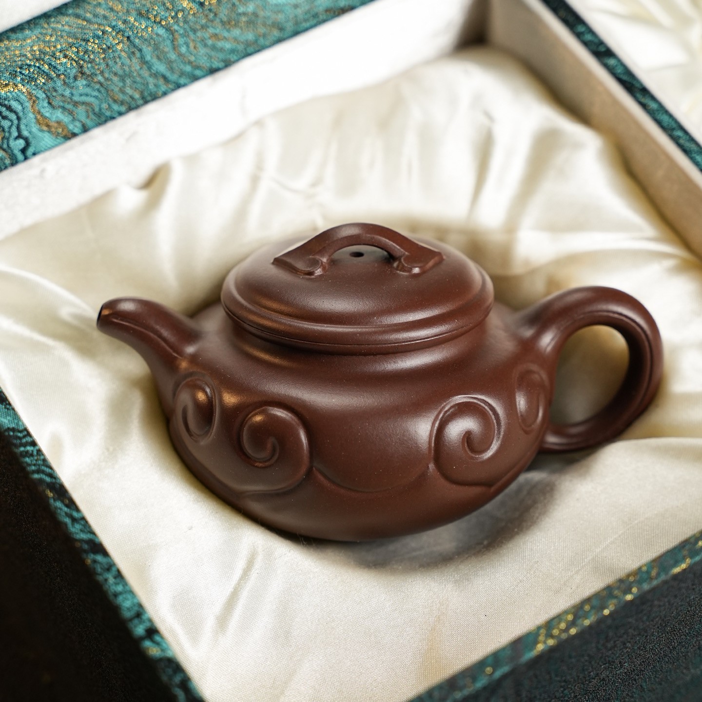 仿古如意，宜兴紫砂壶全手工茶壶泥壶仿古壶茶具，原矿老紫料。220cc