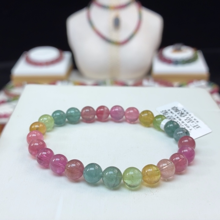 手链碧玺未镶嵌7.2mm±