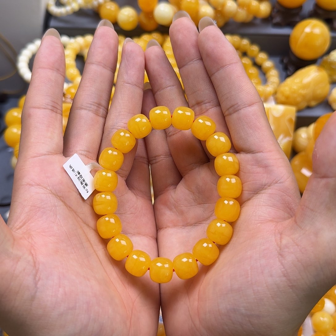 未镶嵌琥珀珠宝奇石同料12mm