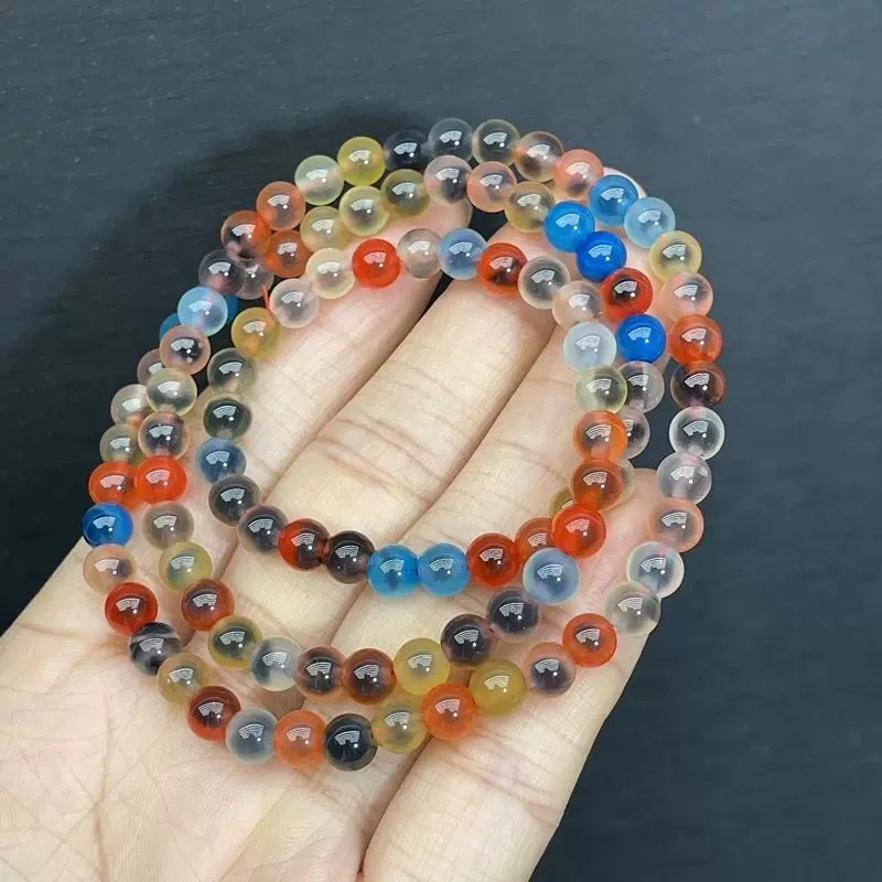 阿拉善糖心玛瑙（微纹理）多圈