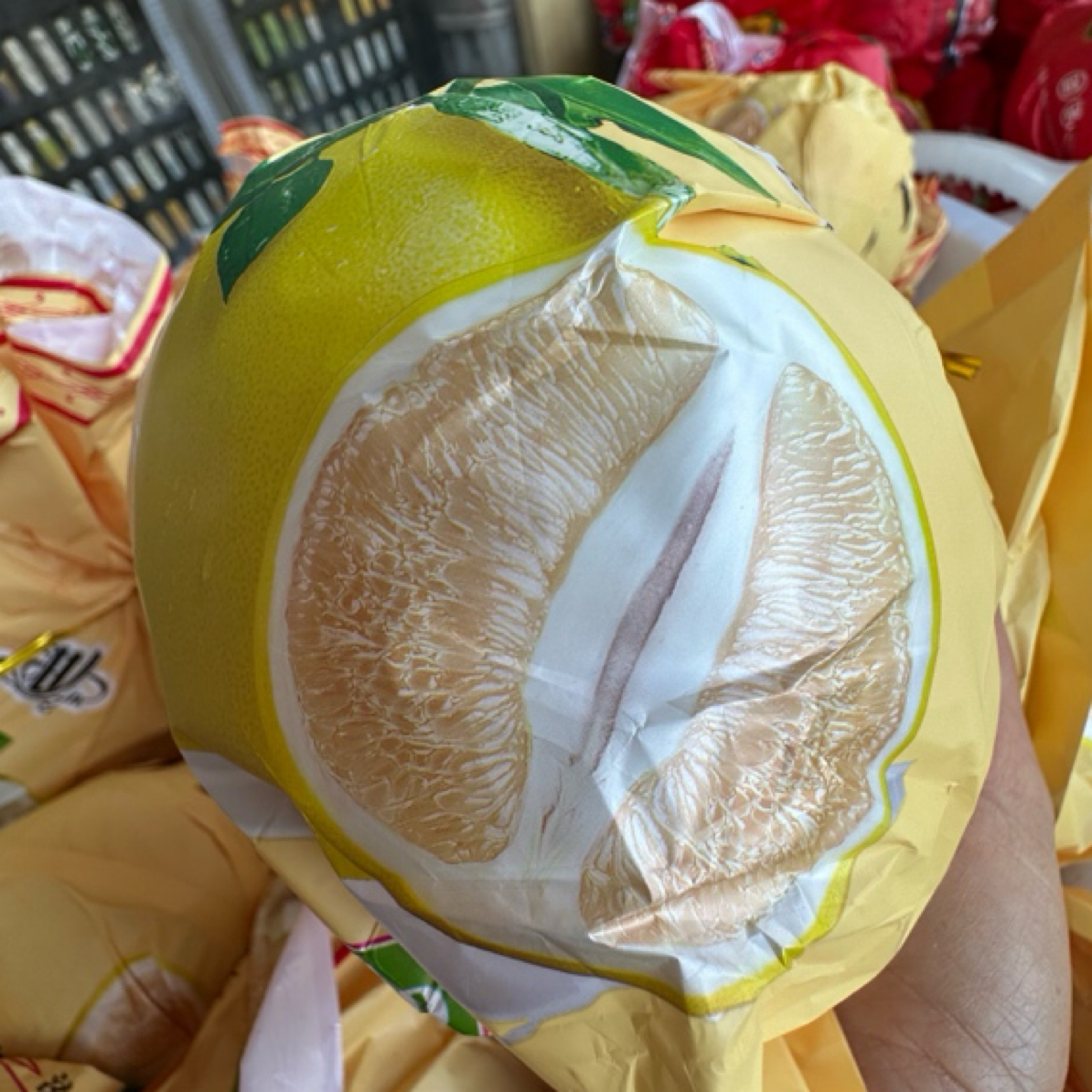 福建新鲜白蜜柚皮薄鲜嫩多汁当季现摘香甜白密柚2个10元，两个柚子重三到四斤左右