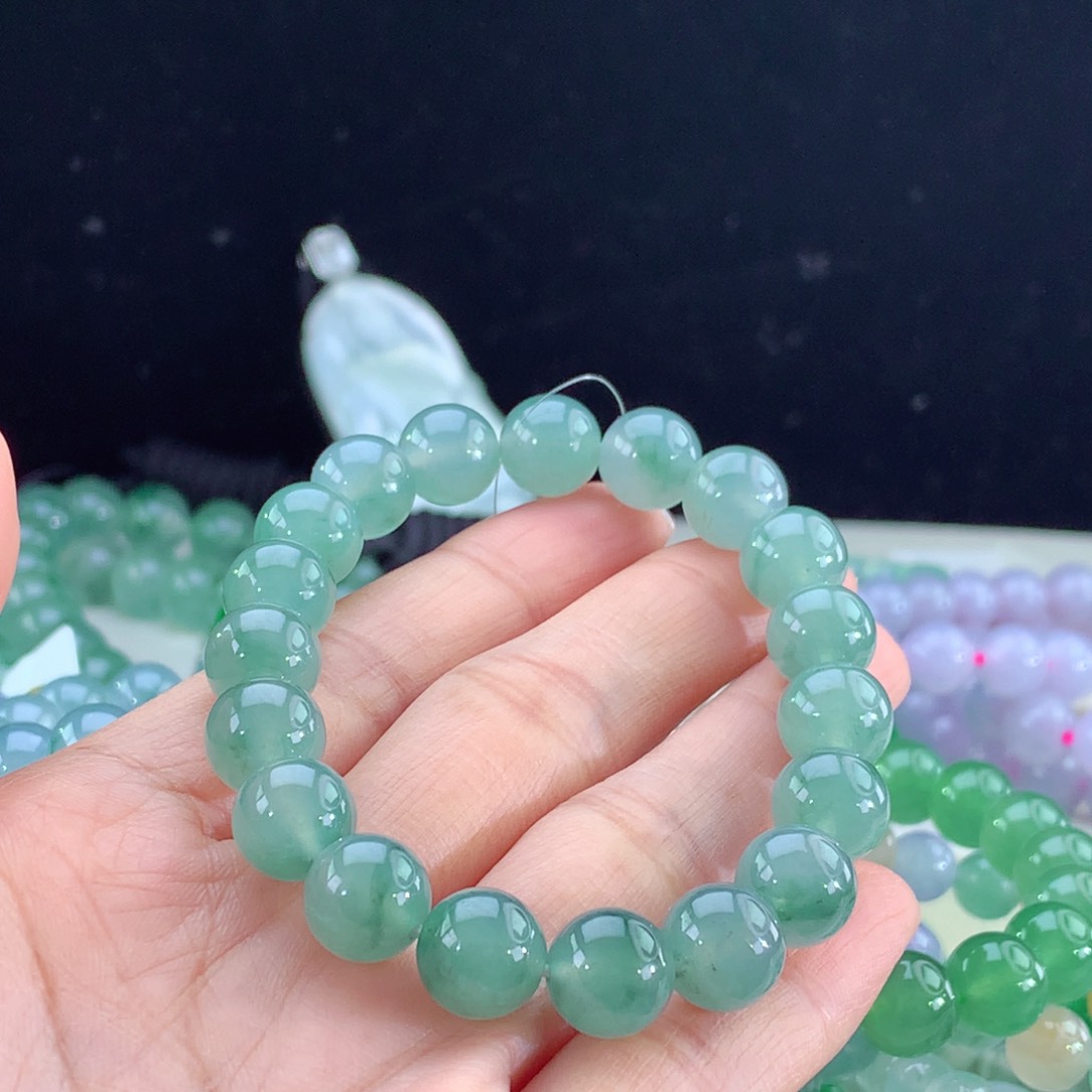 翡翠手链未镶嵌如*缅甸天然翡翠A货