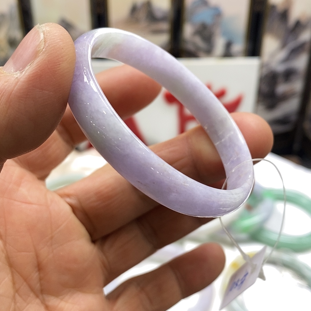 翡翠未镶嵌手镯翡翠手镯52，卡9