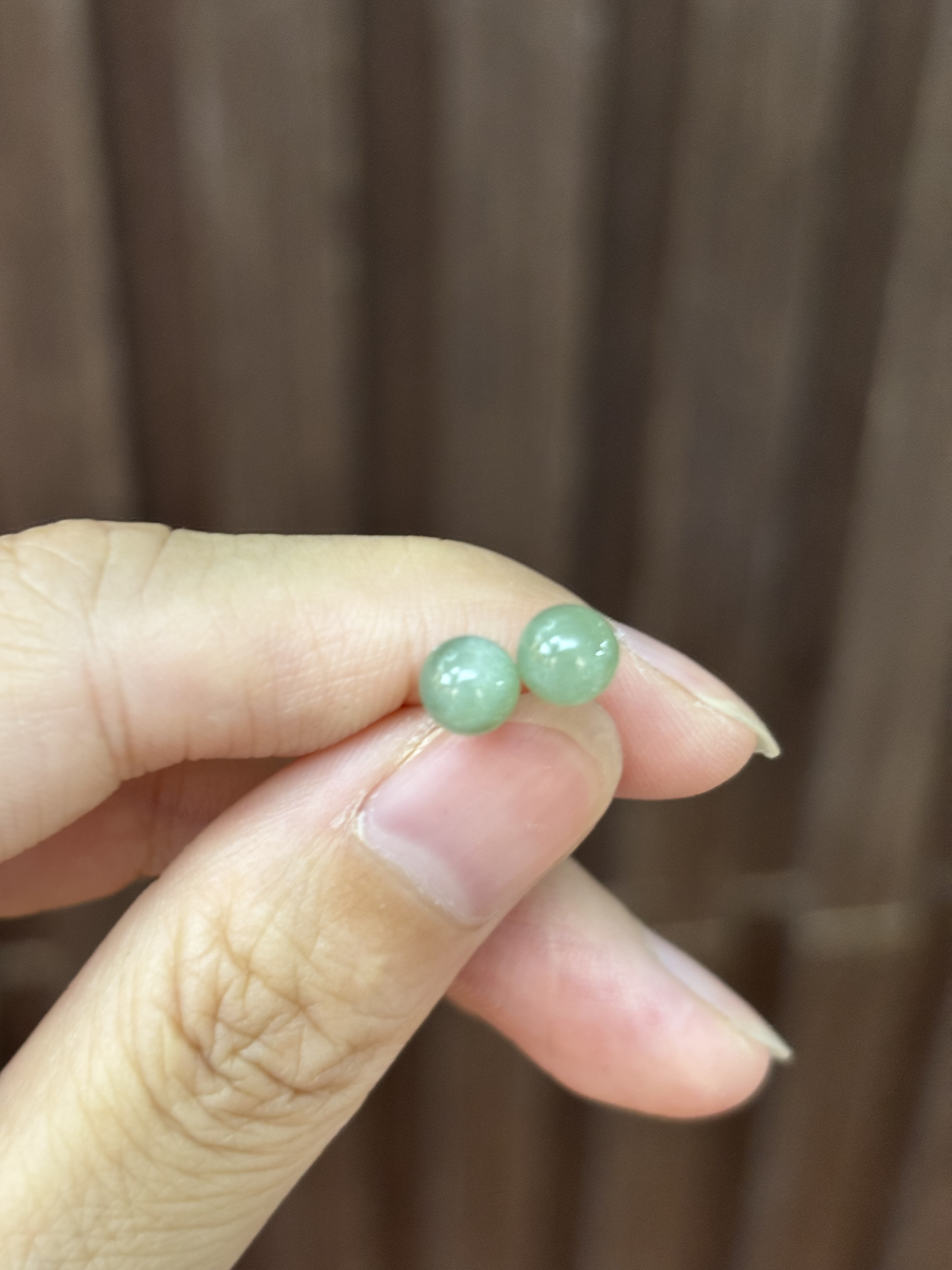 050810 和田玉s925银镶耳钉多样性发其一