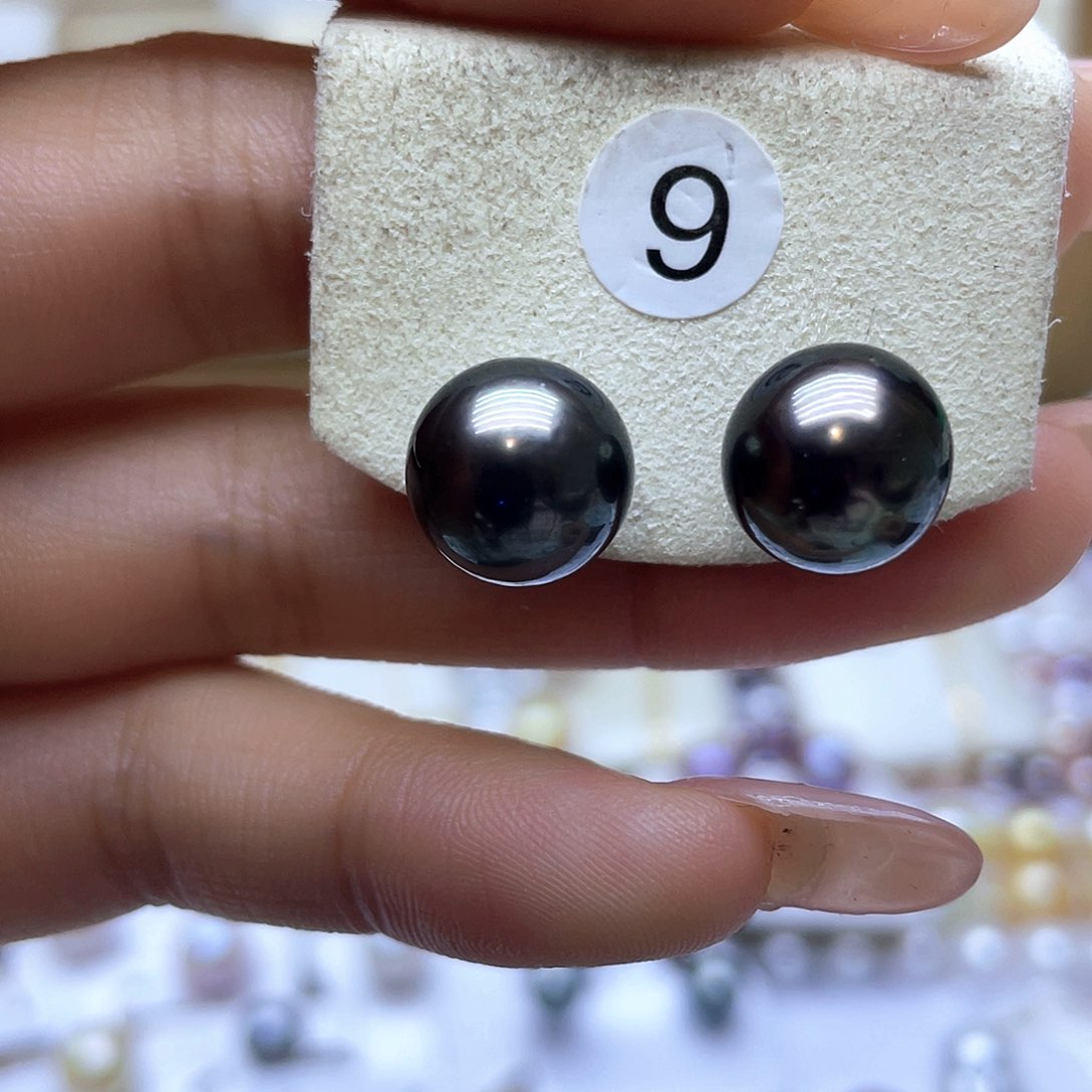 海水珍珠耳饰银S925镶嵌