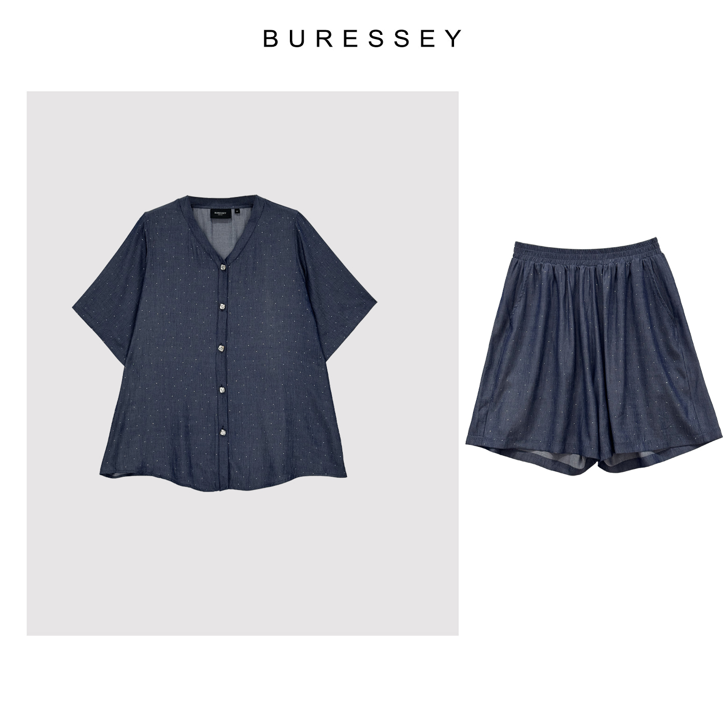 【夏季牛仔开衫套装】2025年夏季大码女装8045上衣百搭8045潮流短裤