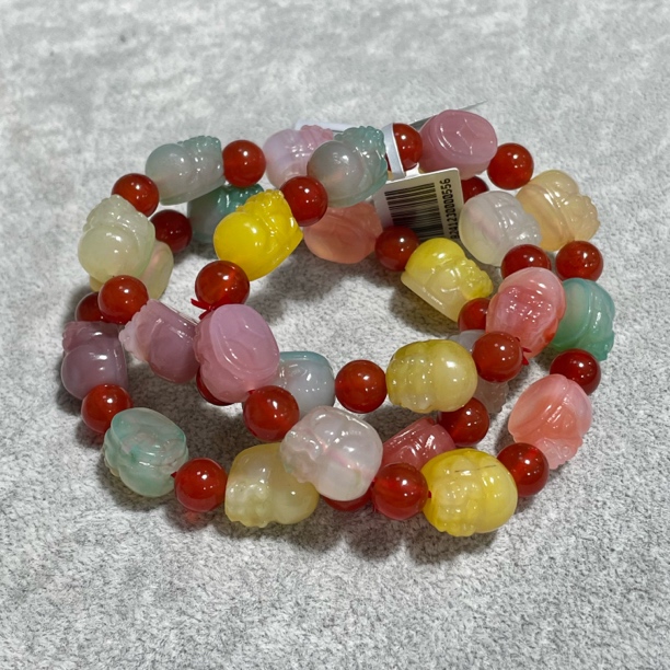 【书记甄选】天然盐源玛瑙貔貅单圈手链 多样式发一yw4038