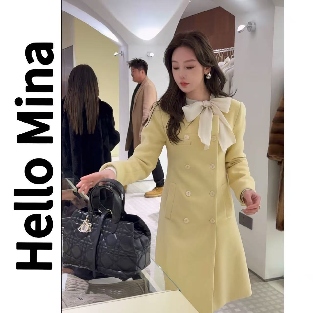 25816新款老钱风中长款加棉大衣